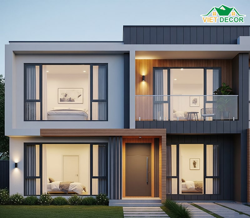 Mẫu thiết kế nhà 4x15 1 trệt 1 lầu 3 phòng ngủ