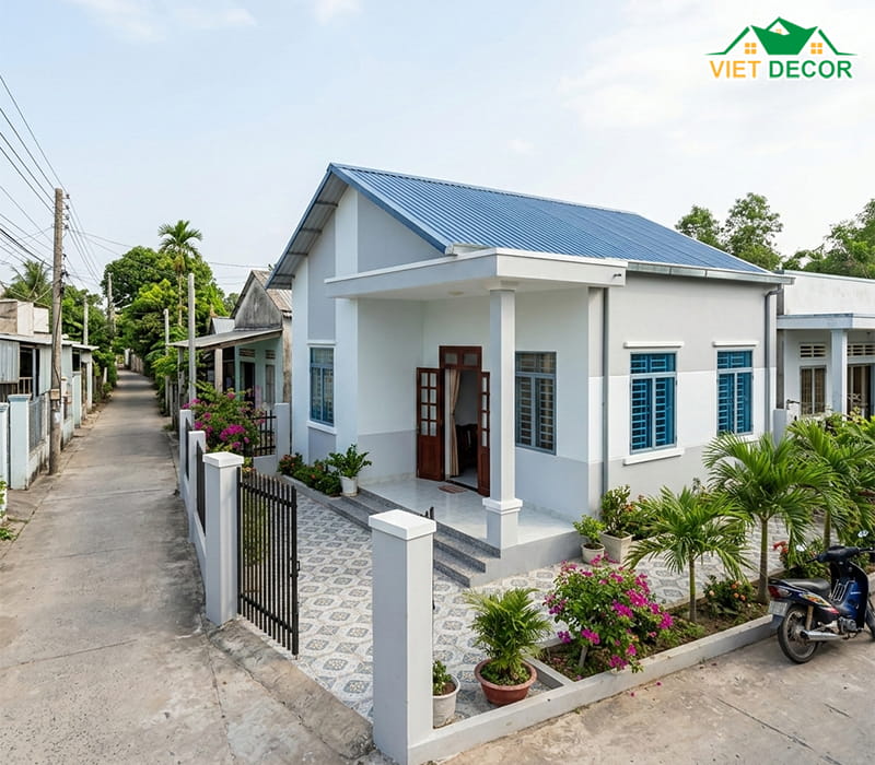 thiết kế nhà cấp 4 3 phòng ngủ 300 triệu