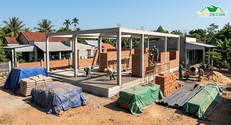 Lựa chọn thời điểm xây dựng tránh mùa mưa