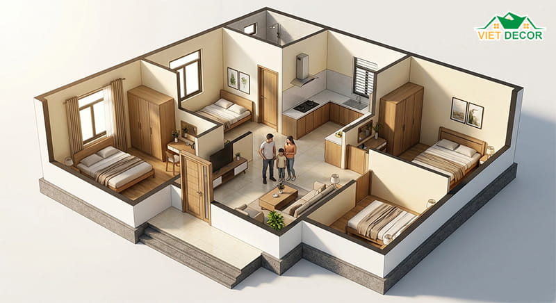 Vị trí phòng bếp và nhà vệ sinh để thu hút tài lộc