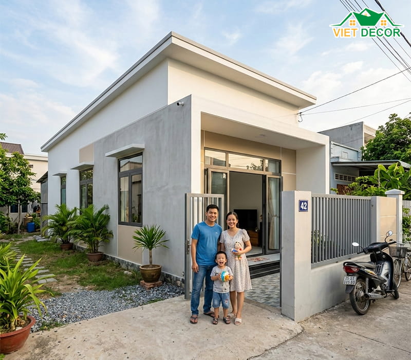 Thiết kế nhà cấp 4 phong cách tối giản (Minimalism) tiết kiệm chi phí