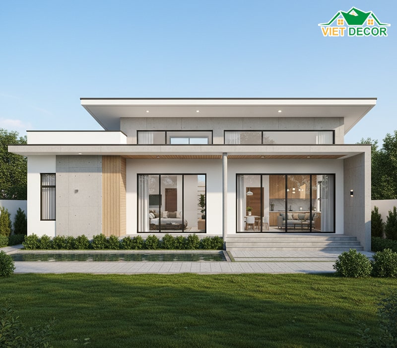 Mẫu nhà 1 tầng (cấp 4) 12x10m tiện nghi
