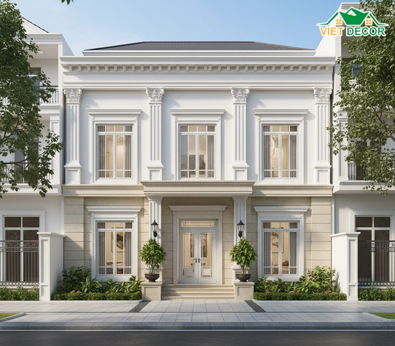Biệt thự mini mặt tiền 12m phong cách Tân cổ điển