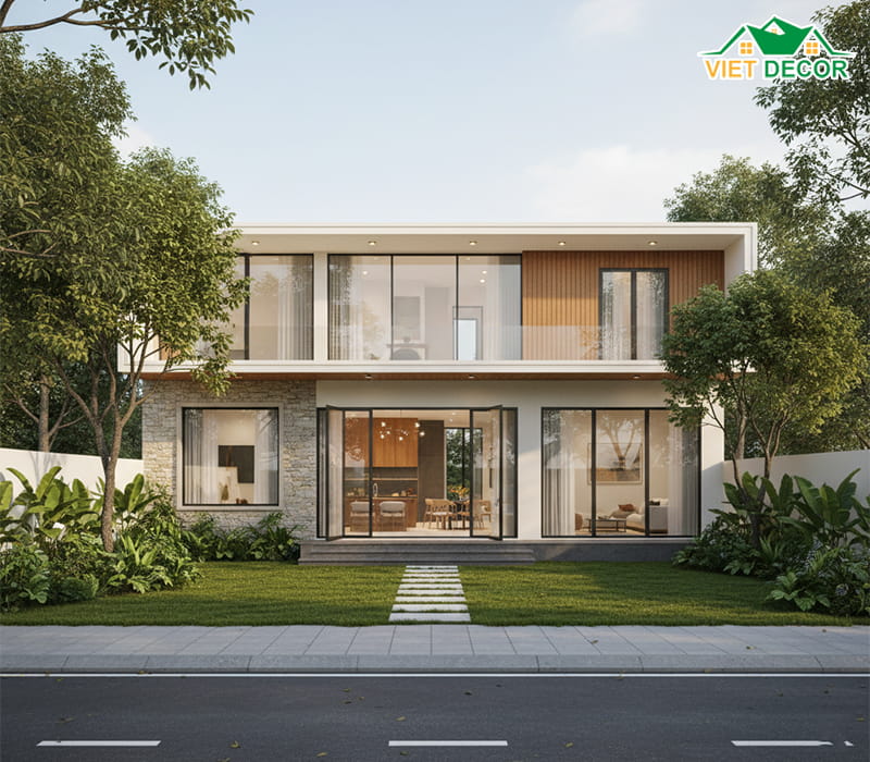 Kiến trúc nhà vườn 1 tầng 80m2 hài hòa thiên nhiên