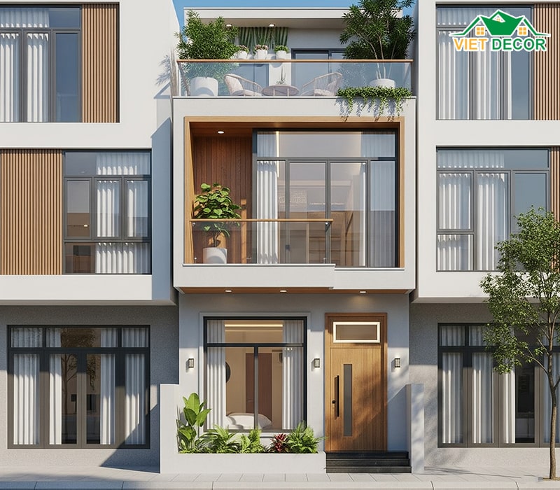 Tại sao thiết kế nhà ống 2 tầng 1 tum 3 phòng ngủ được ưa chuộng?