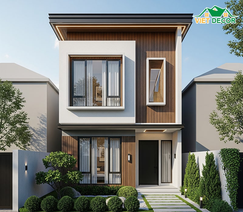 Nhà ống 2 tầng 3 phòng ngủ 1 phòng thờ mái bằng