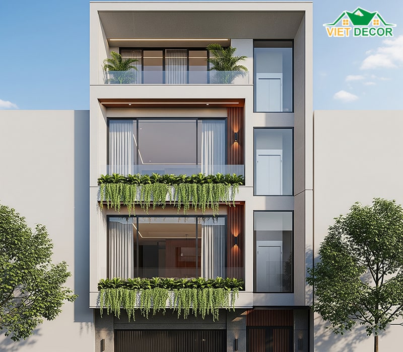 Thiết kế nhà phố 5x20 3 tầng có thang máy