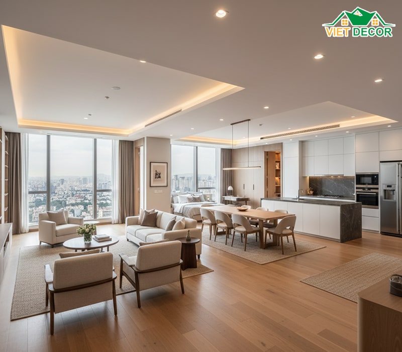 Thiết kế nội thất căn hộ theo diện tích (Studio, 1PN, 2PN, 3PN)