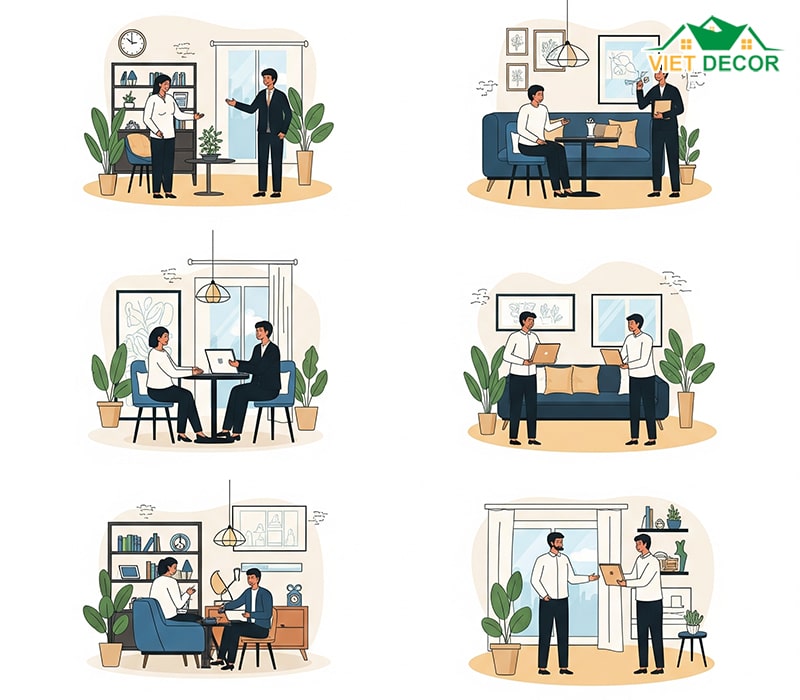 Quy trình thiết kế nội thất TPHCM tại Nội Thất Việt Decor