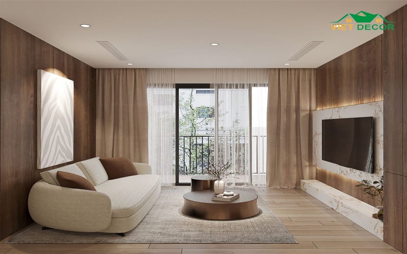 Trang trí phòng khách nhỏ 10m2 phong cách hiện đại