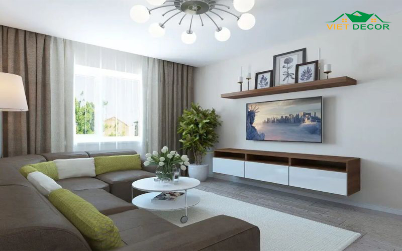 Phòng khách nhỏ 15m2 thiết kế không gian mở
