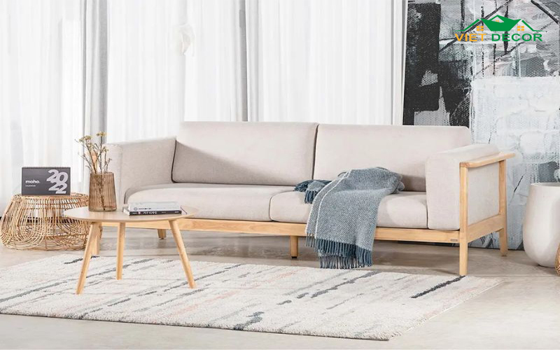 Mẫu phòng khách với ghế sofa băng hiện đại