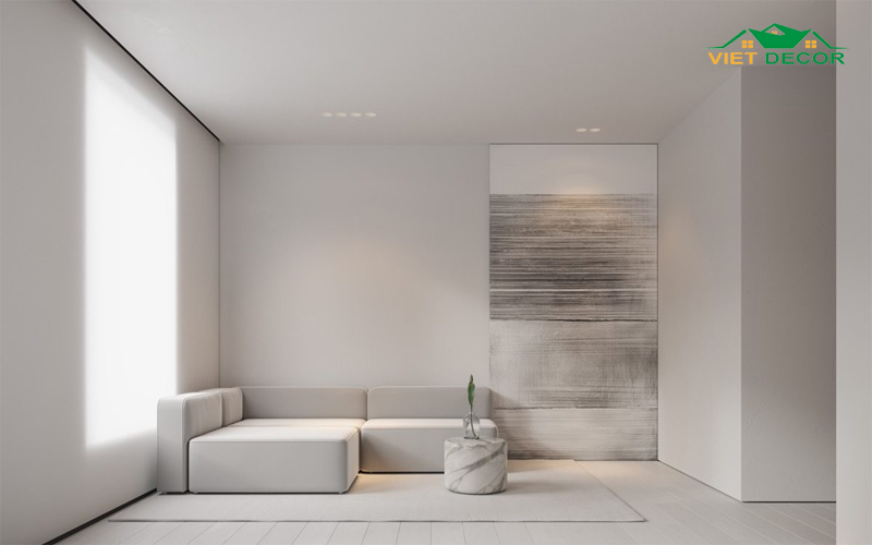 Phòng khách nhỏ 15m2 tối giản, sang trọng