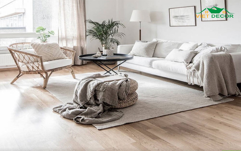 Phòng khách nhỏ 15m2 tối giản, sang trọng