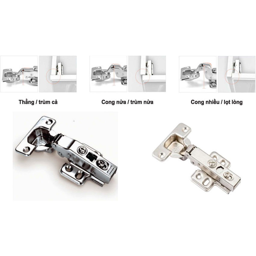 Bản lề inox giảm chấn Inoxen H35/H33