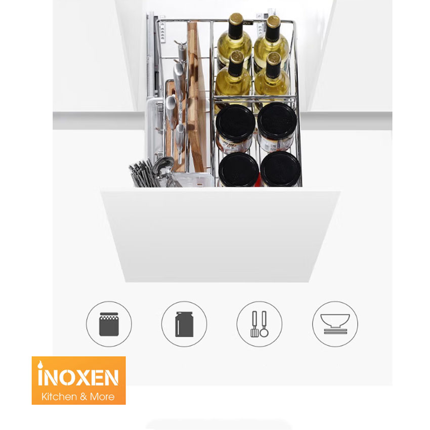 Giá dao thớt đa năng nan tròn Inoxen BT304-30/35/40