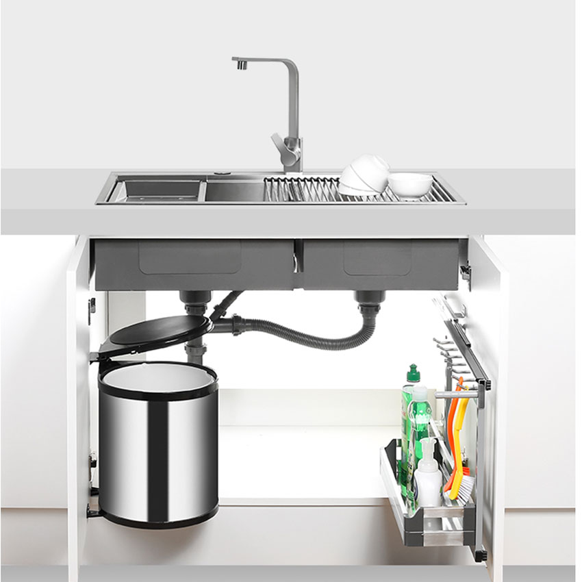 Thùng rác đơn bắt cánh mở Inoxen WBH-8L/12L