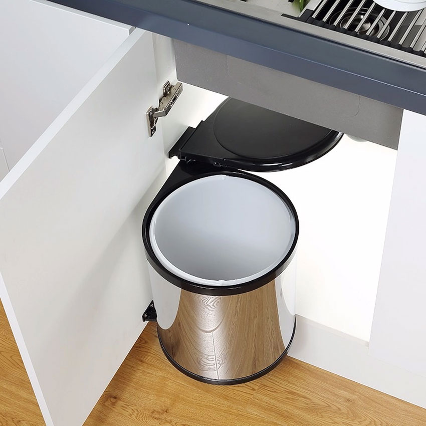 Thùng rác đơn bắt cánh mở Inoxen WBH-8L/12L