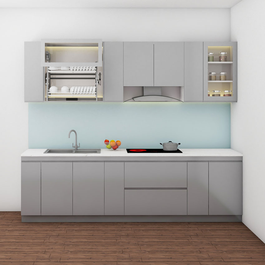 Tủ bếp hiện đại chữ I dài 2.7 mét