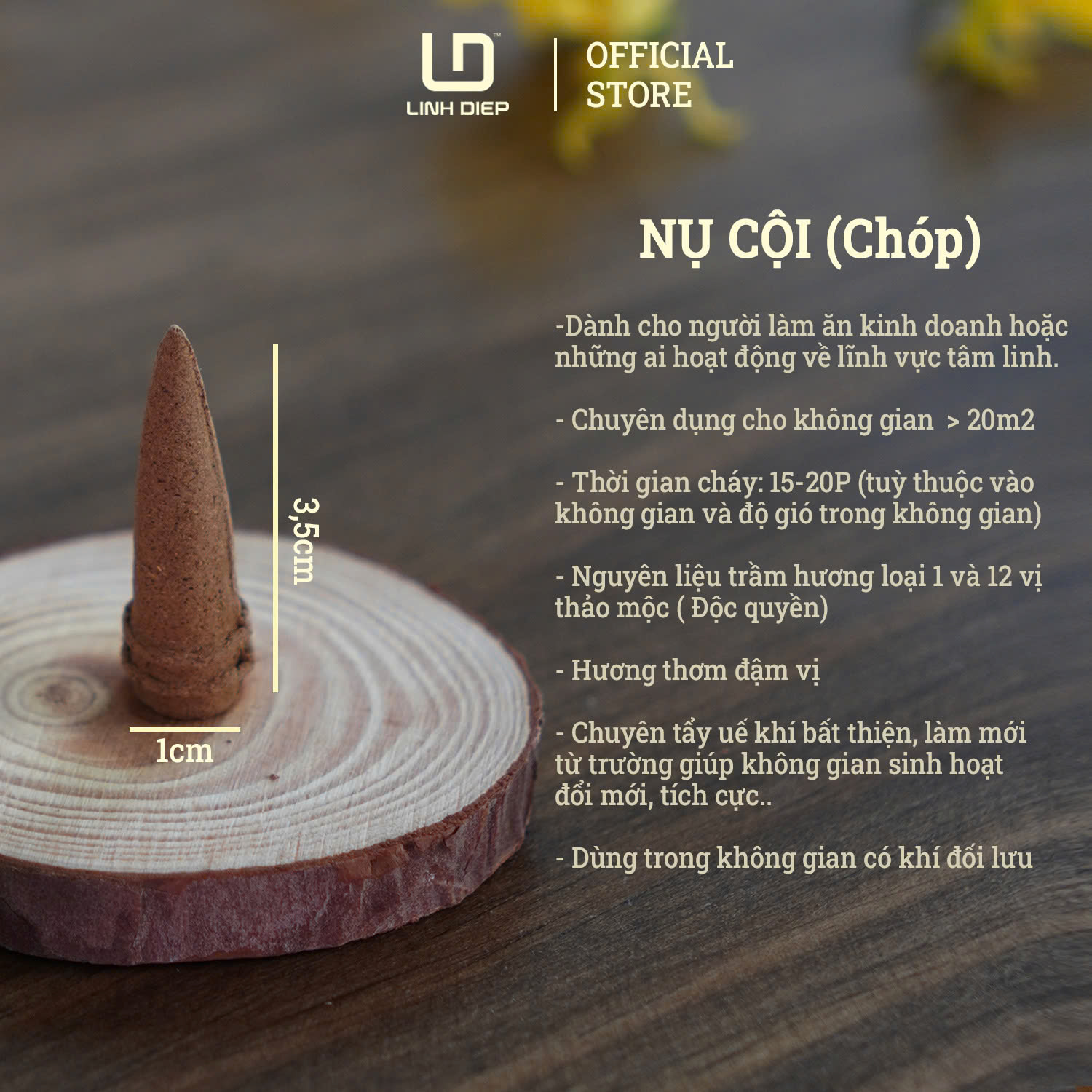 TRẦM CỘI - [Hình chóp] - [Full-size 30 nụ]
