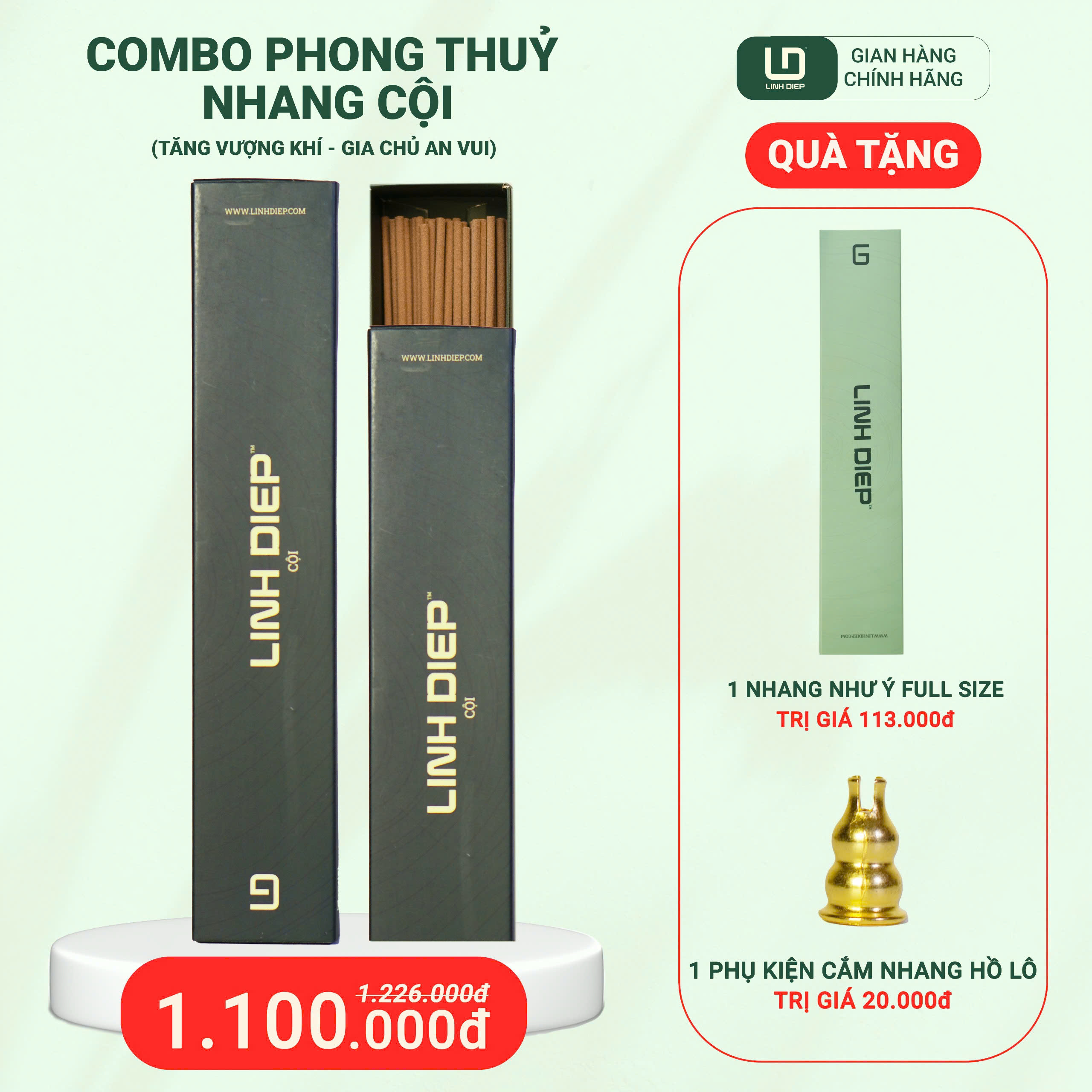 COMBO PHONG THUỶ 1 HỘP NHANG CỘI FULL-SIZE