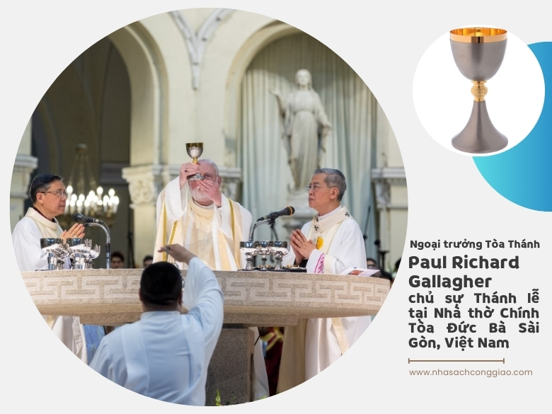 Ngoại trưởng Tòa Thánh Paul Richard Gallagher chủ sự Thánh lễ tại nhà thờ Chính Tòa Đức Bà Sài Gòn