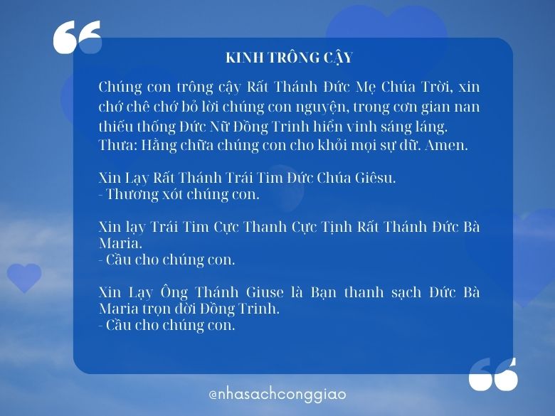 Kinh Trông Cậy - www.nhasachconggiao.com.vn