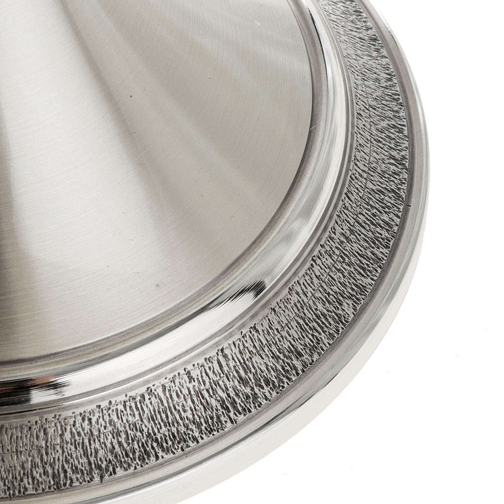 Chén lễ xi vàng Italy CLXV140 - Mẫu tiệc cưới Cana nền bạc 19cm