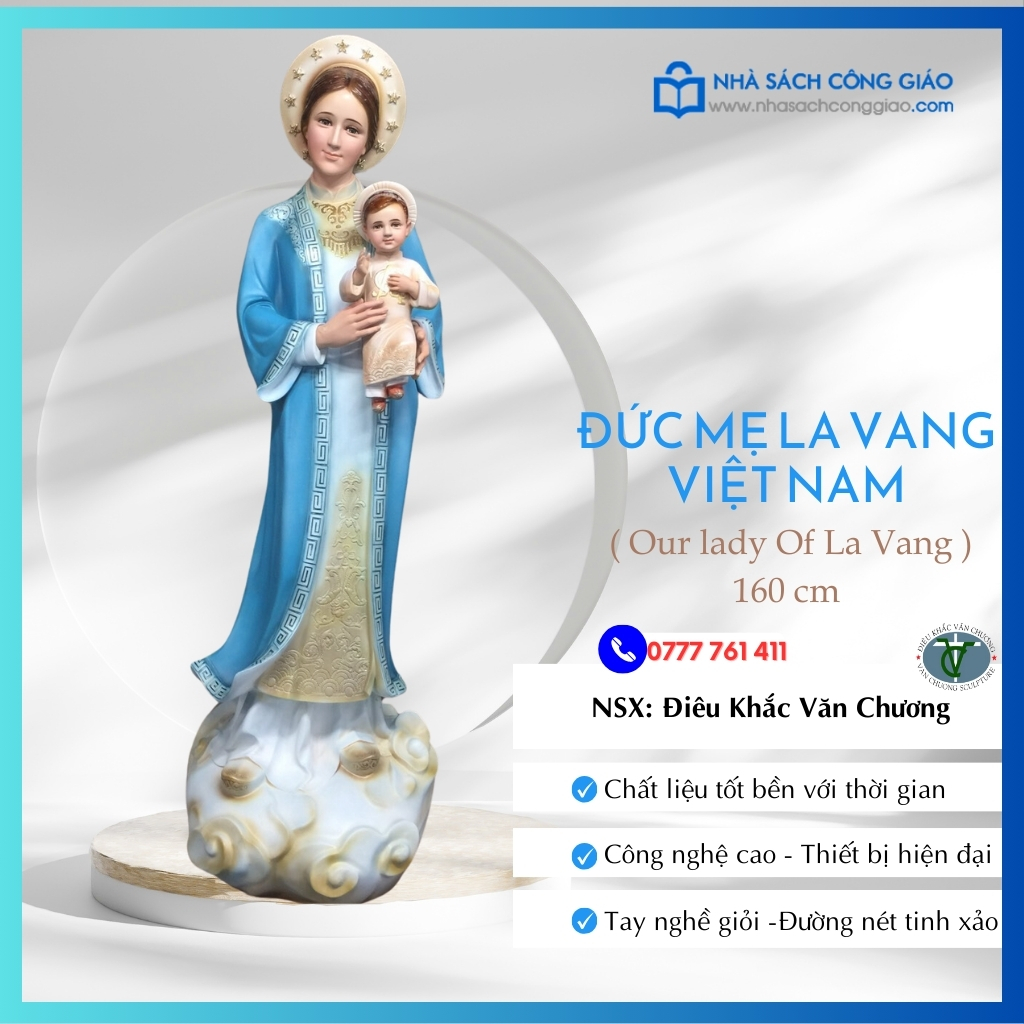 Tượng Đức Mẹ Áo Dài Bế Hài Nhi Việt Nam