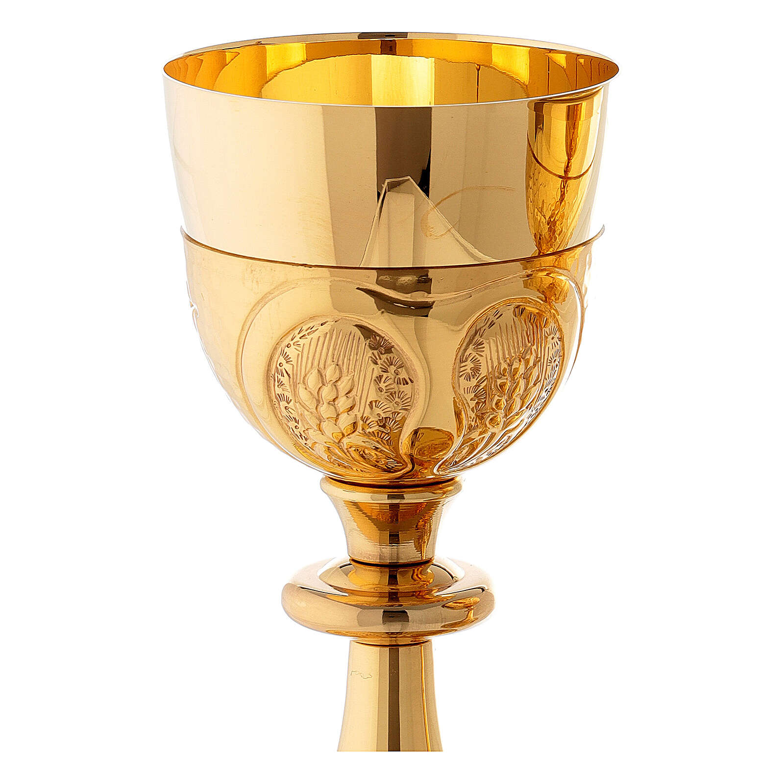 Chén lễ xi vàng Italy CLXV032 Mẫu hoa huệ và chữ JHS