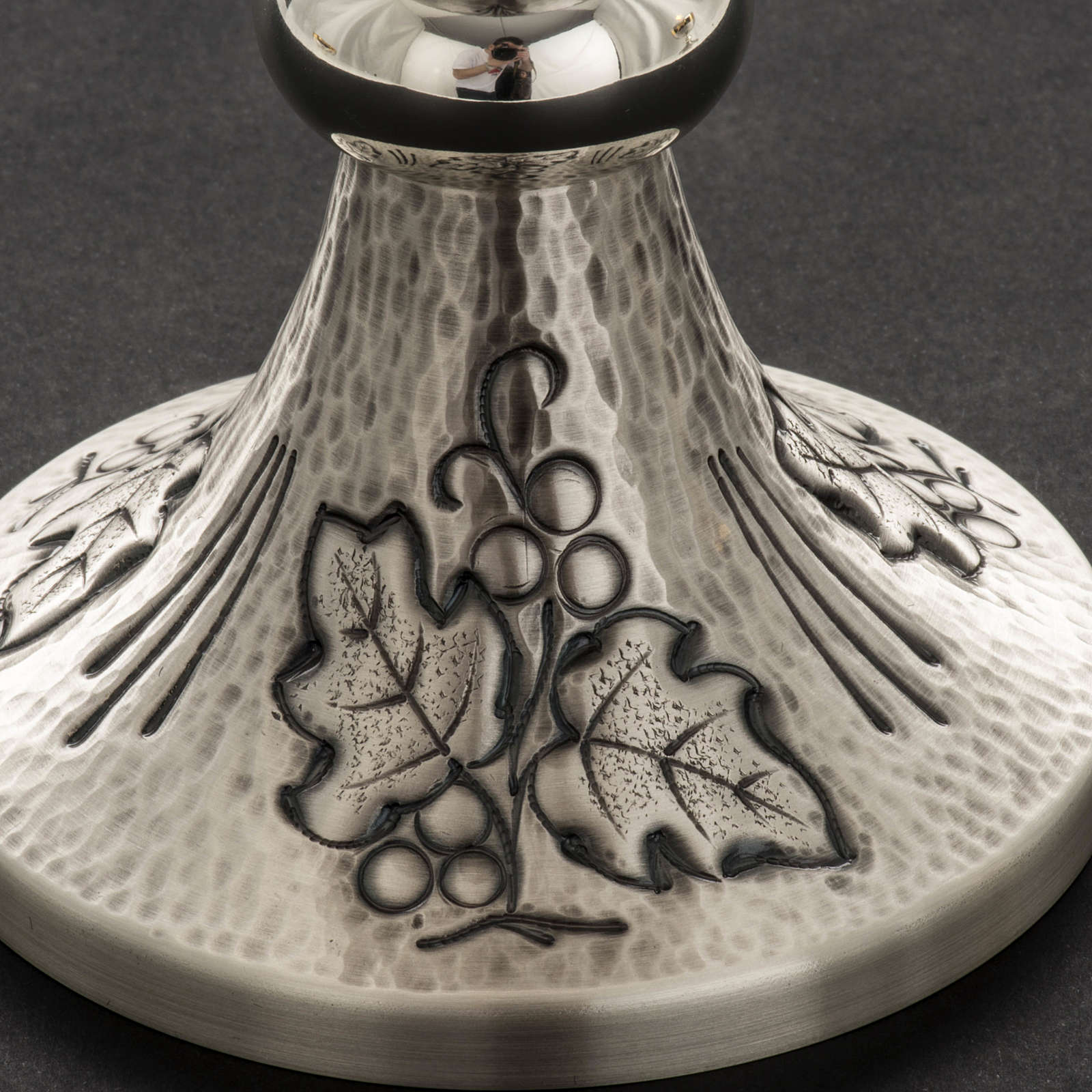 Chén Lễ xi vàng CLXV124 Mẫu khắc bông lúa mì,Thánh Giá và chùm nho 17.5cm