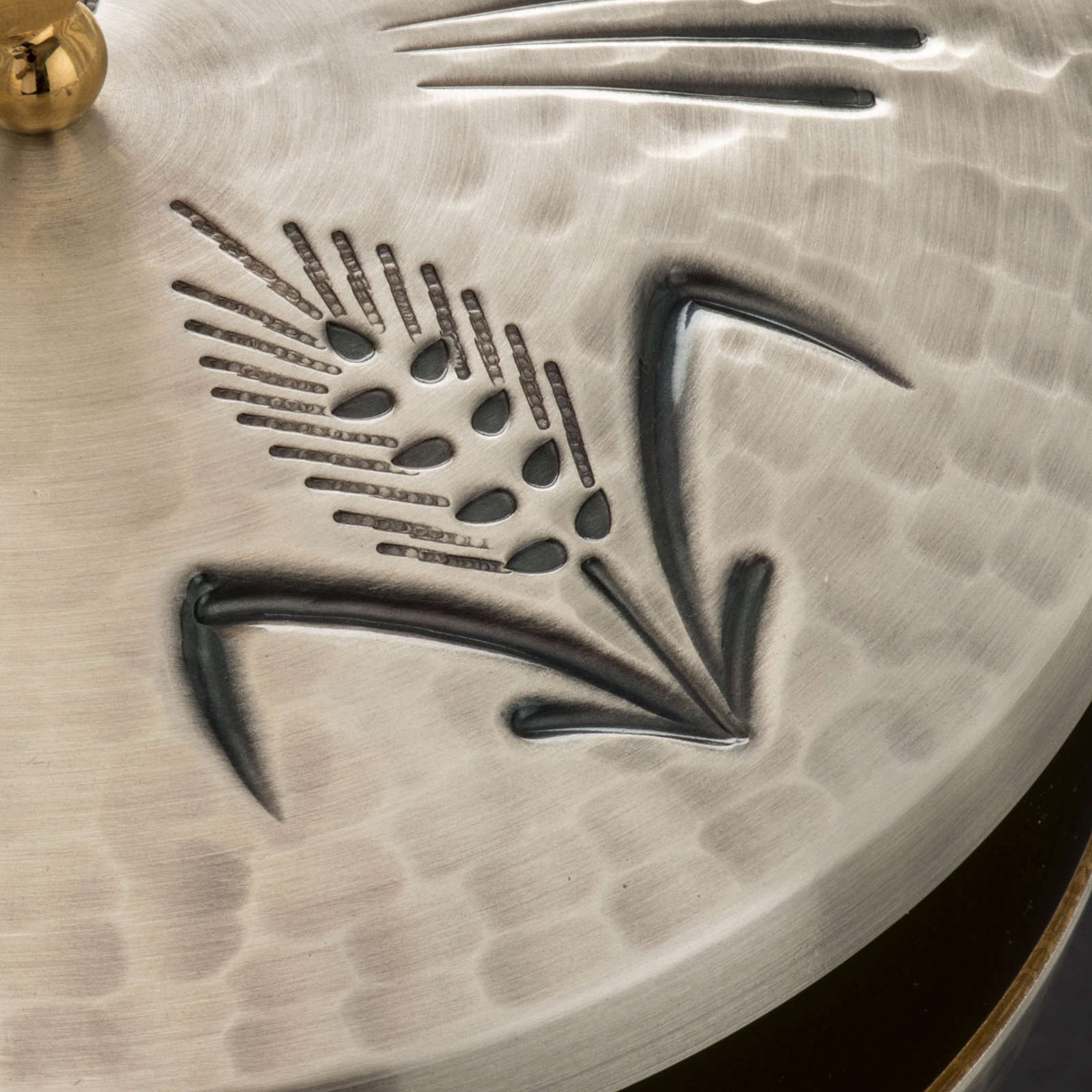 Chén Lễ xi vàng CLXV124 Mẫu khắc bông lúa mì,Thánh Giá và chùm nho 17.5cm