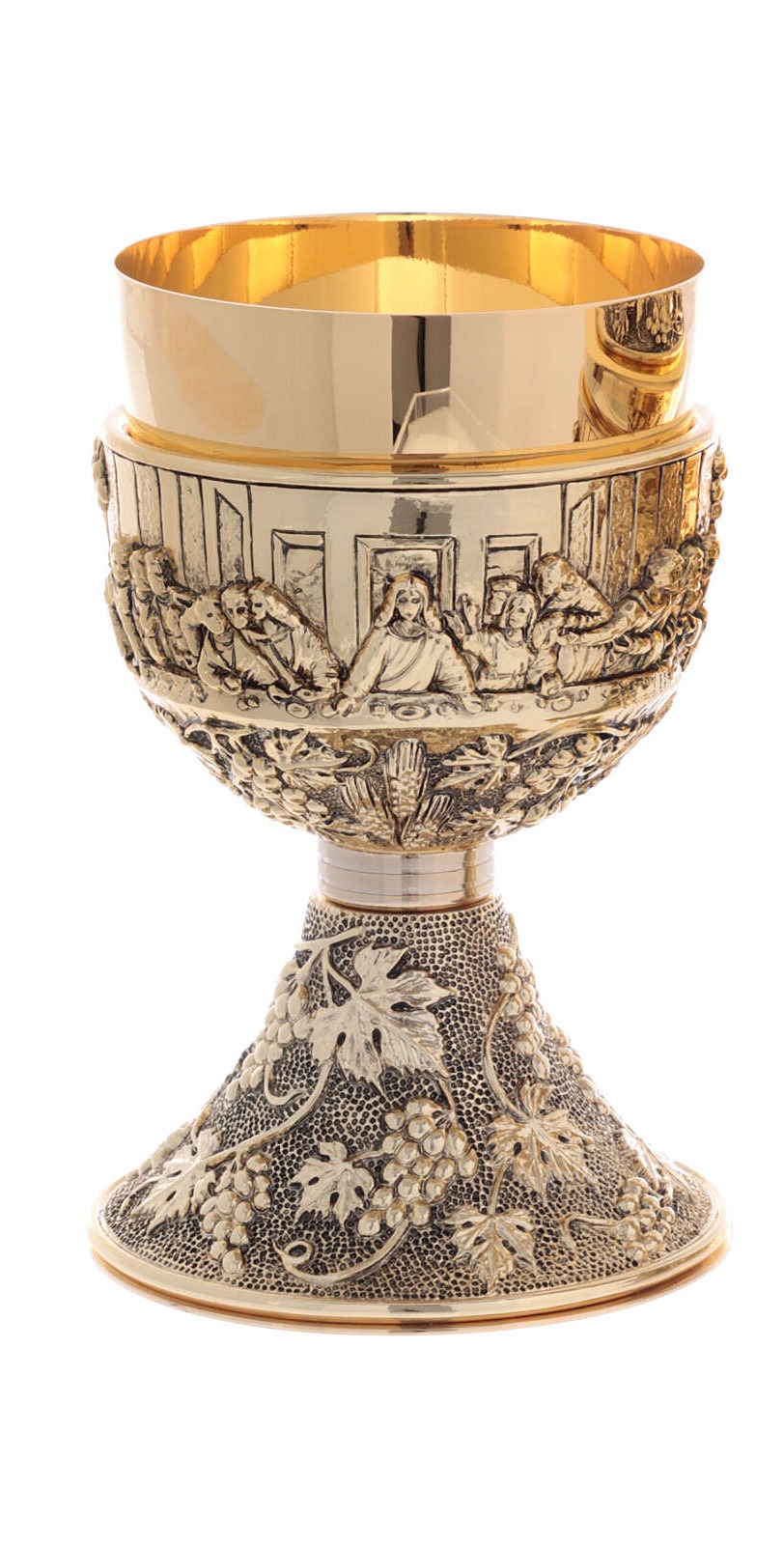 Chén lễ Italy Xi vàng CLXV1488 Bữa tiệc ly và Vườn Nho