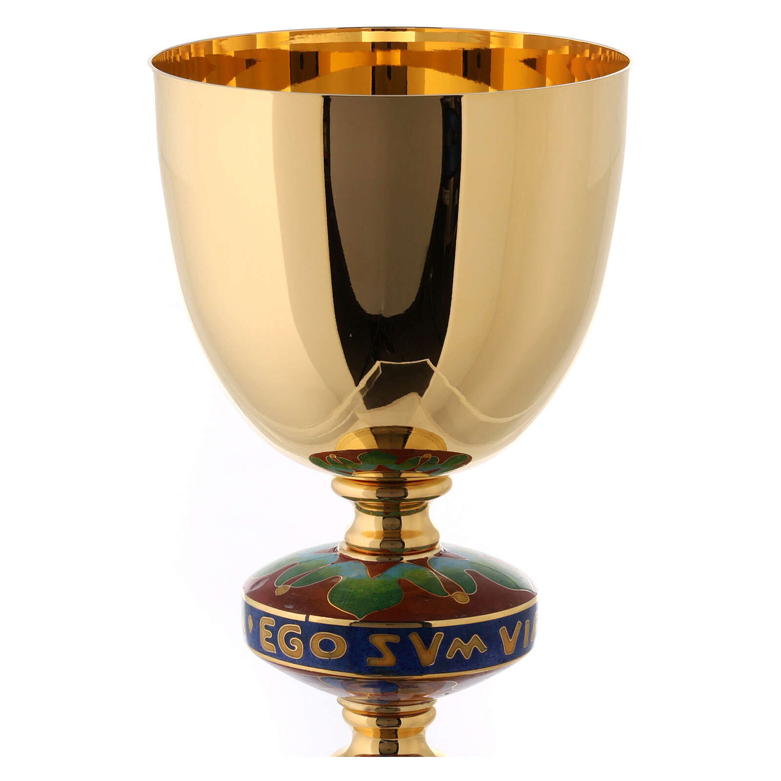 Chén Lễ Italy CLXV1406 Tay nắm Tráng Men Chữ Xanh