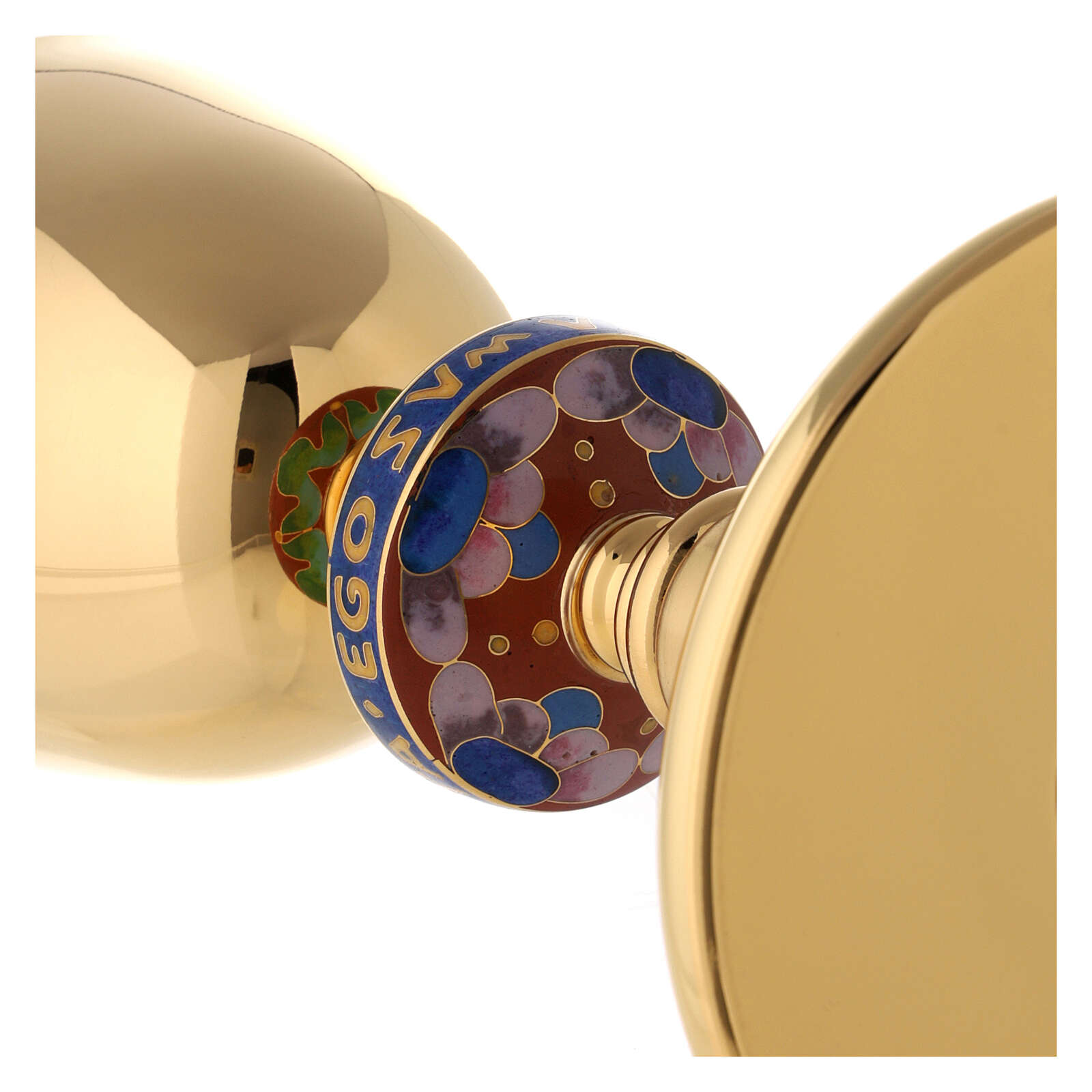 Chén Lễ Italy CLXV1406 Tay nắm Tráng Men Chữ Xanh