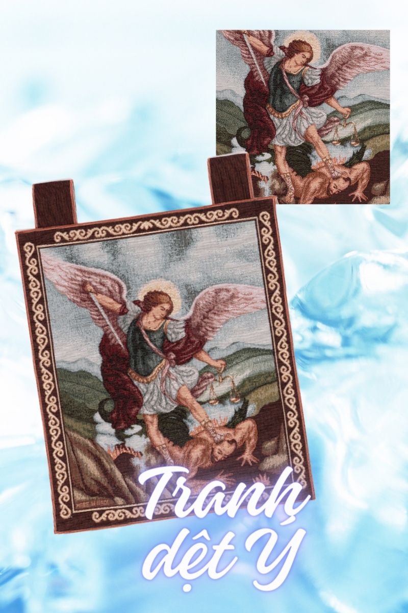 Tranh dệt Ý T- Thánh Micae đuổi quỷ