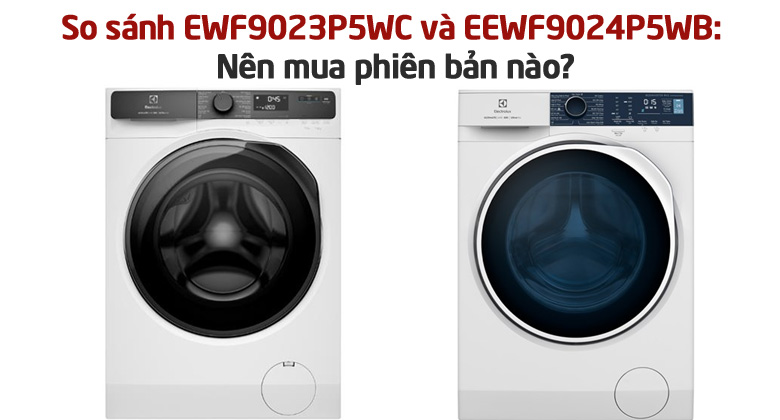 So sánh máy giặt Electrolux EWF9023P5WC và EWF9024P5WB: Nên mua phiên bản nào?