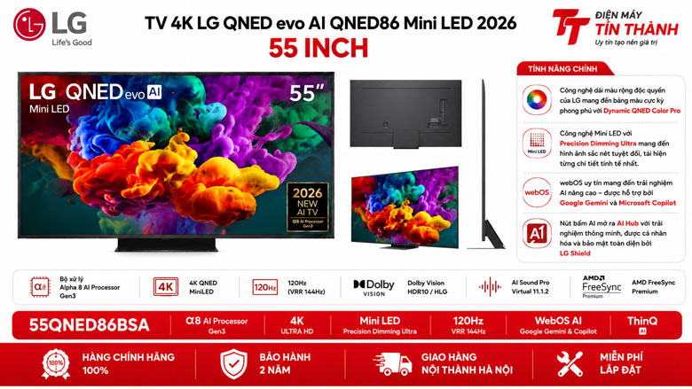 Tivi LG 55QNED86BSA có phù hợp căn hộ không?