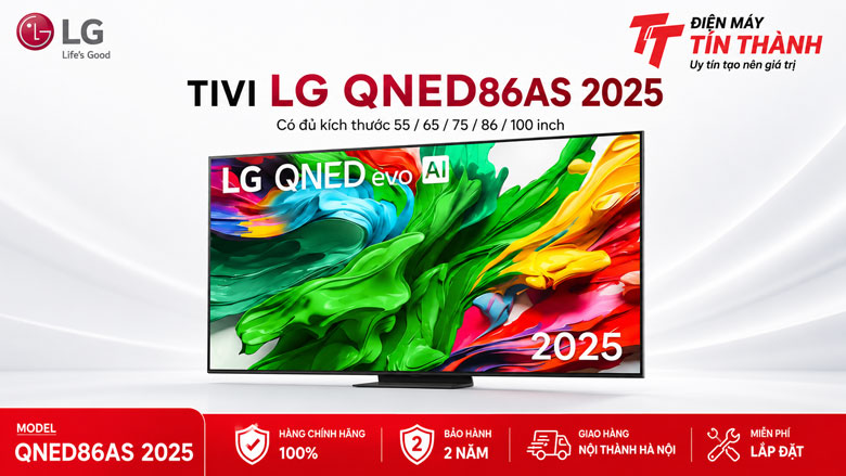 Tivi LG QNED86ASA 2025: Nên Chọn 55, 65, 75, 86 Hay 100 Inch?