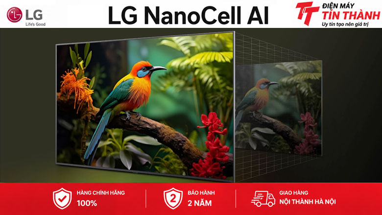 Smart Tivi NanoCell LG AI 4K 75 inch 75NANO80ASA - 4K Super Upscaling