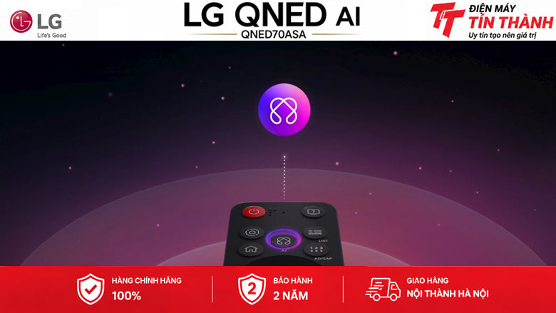 Smart Tivi QNED LG AI 4K 65 inch 65QNED70ASA - Magic Remote