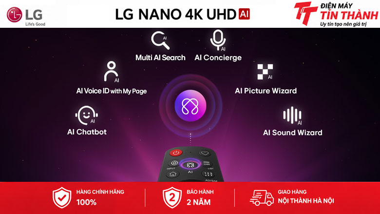 Smart Tivi LG AI 4K 75 inch 75NU855BPSA - AI Magic Remote MR26