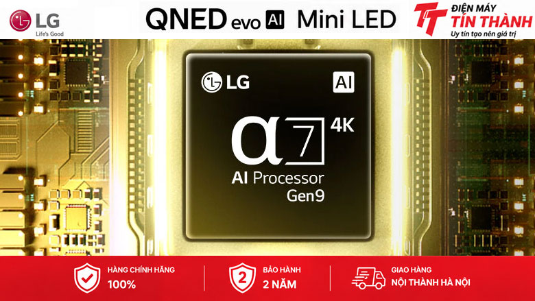 Smart Tivi QNED LG AI 4K 75 inch 75QNED80BSA - Bộ xử lý Alpha 7 AI 4K Gen9
