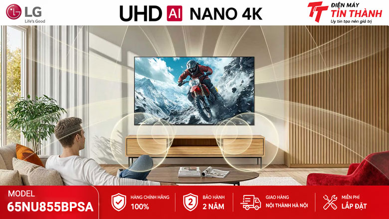 Smart Tivi LG AI 4K 65 inch 65NU855BPSA - AI Sound Pro
