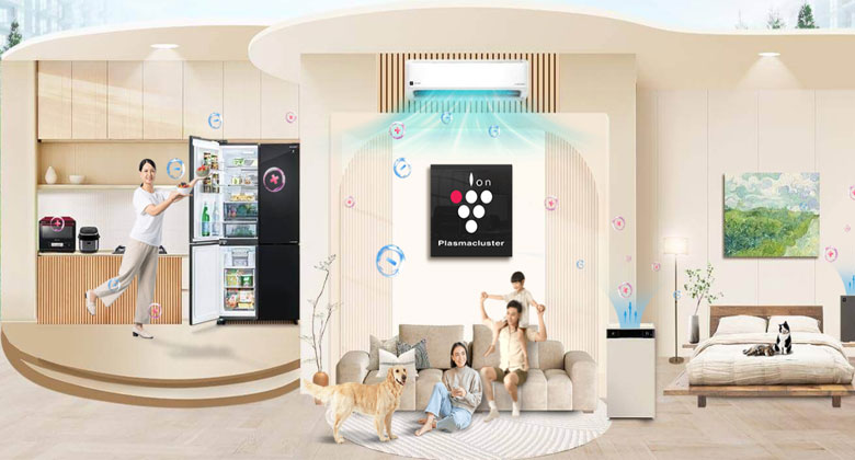 Công nghệ Plasmacluster Ion trên máy lọc không khí Sharp