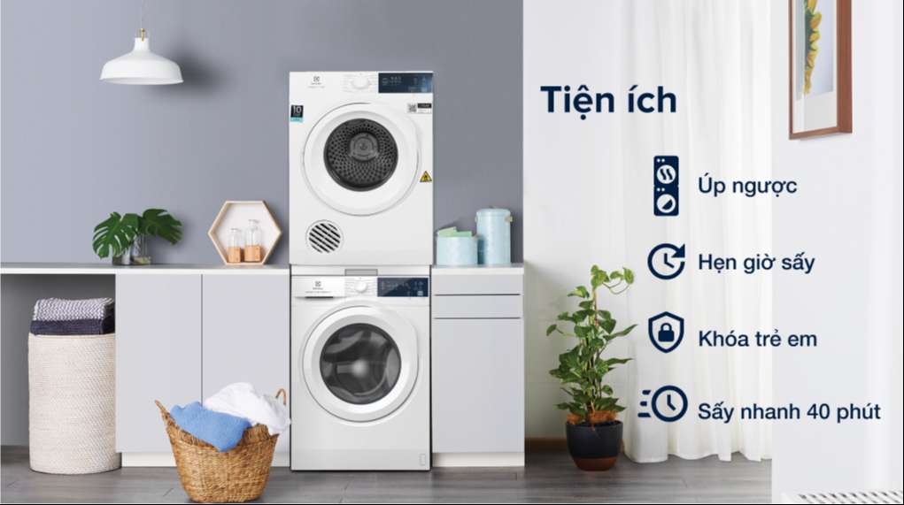 Electrolux 7.5 kg EDV754H3WB - Tiện ích