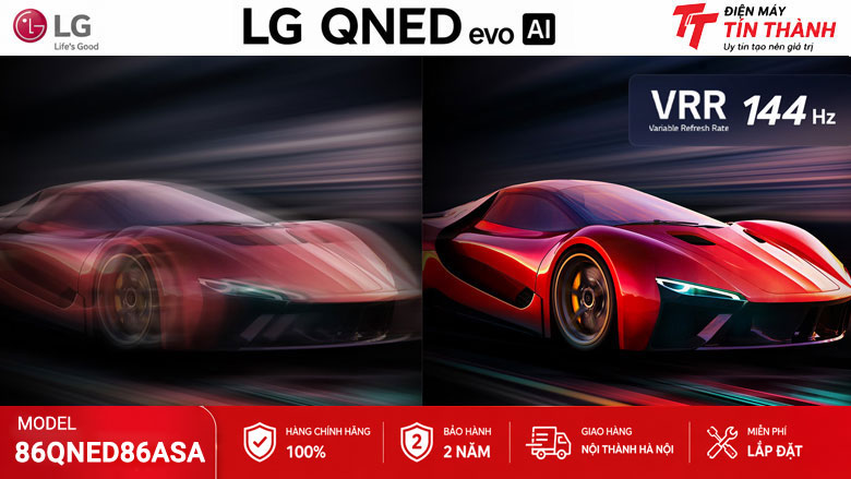 LG 86QNED86ASA hỗ trợ gaming 120Hz VRR ALLM HGiG