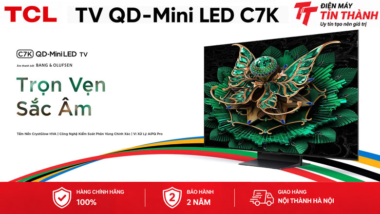 Google Tivi QD-Mini LED TCL AI 4K 75 inch 75C7K - Thiết kế