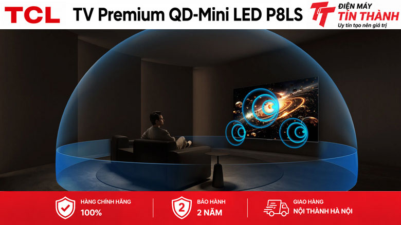 Google Tivi QD-Mini LED TCL AI 4K 75 inch 75P8LS - Âm thanh ONKYO 2.1