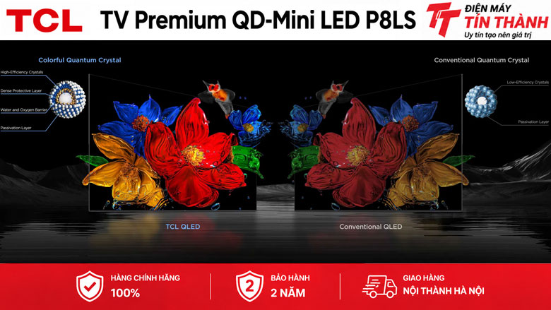 Google Tivi QD-Mini LED TCL AI 4K 98 inch 98P8LS - QLED Quantum Dot